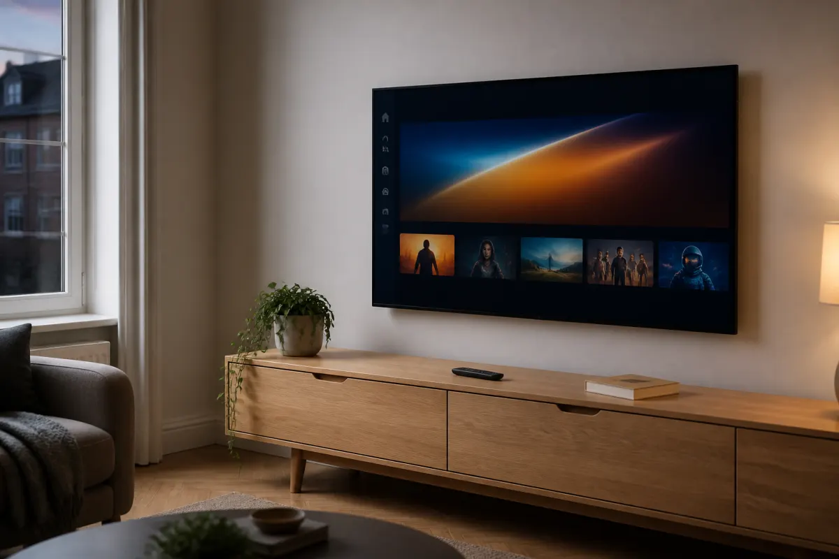 Living room TV ready for Homerun IPTV setup